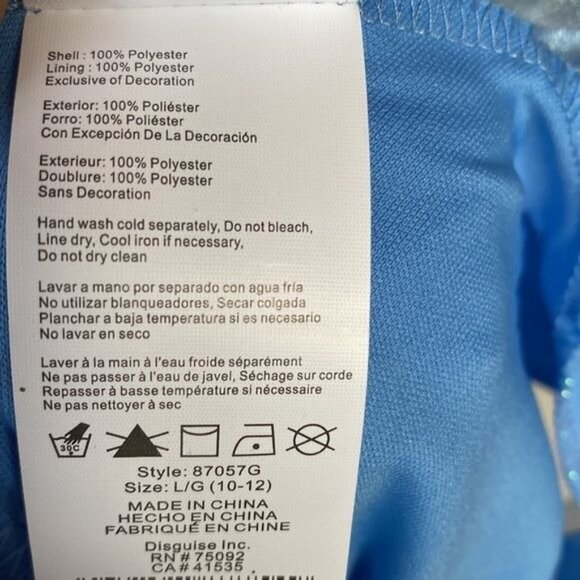 Disney’s Cinderella Short Dress Blue Princess Dress Girls NWT Costume - Picture 11 of 11